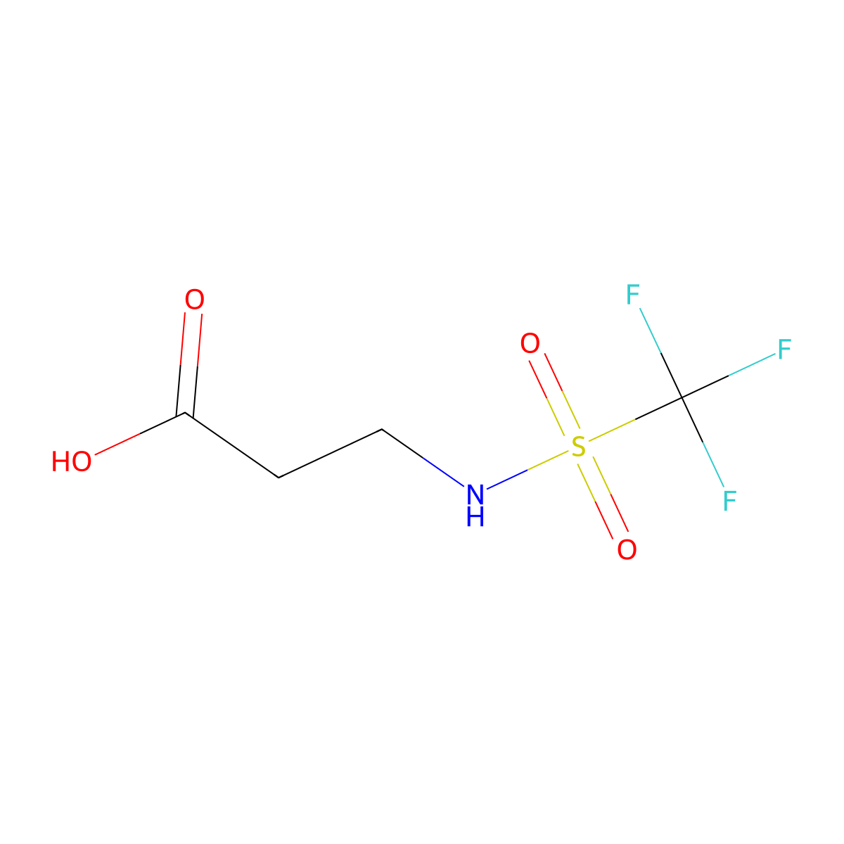 3-(Trifluoromethanesulfonamido)propanoic acid molecular structure, CAS 141956-37-8