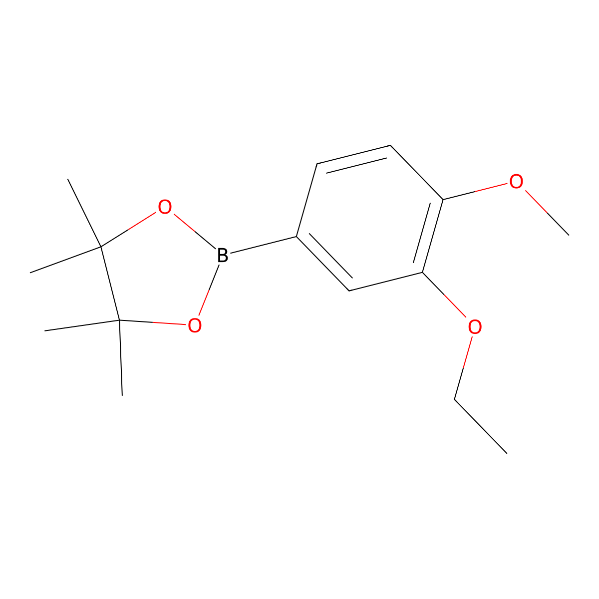 2-(3-Ethoxy-4-methoxyphenyl)-4,4,5,5-tetramethyl-1,3,2-dioxaborolane molecular structure, CAS 1419563-05-5