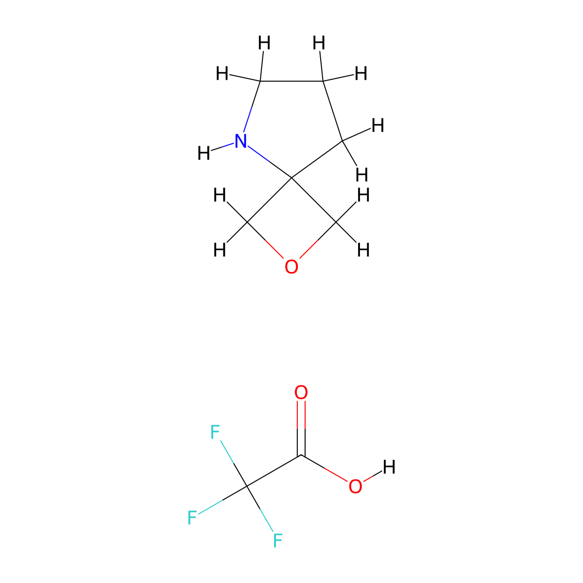 2-Oxa-5-azaspiro[3.4]octane;2,2,2-trifluoroacetic acid molecular structure, CAS 1419590-65-0