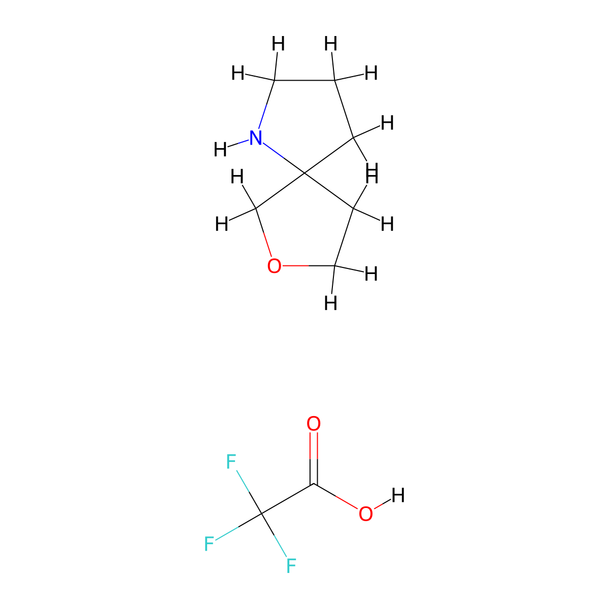 7-Oxa-1-azaspiro[4.4]nonane 2,2,2-trifluoroacetate molecular structure, CAS 1419590-70-7