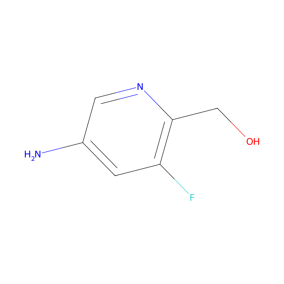 (5-Amino-3-fluoropyridin-2-yl)methanol molecular structure, CAS 1419602-85-9