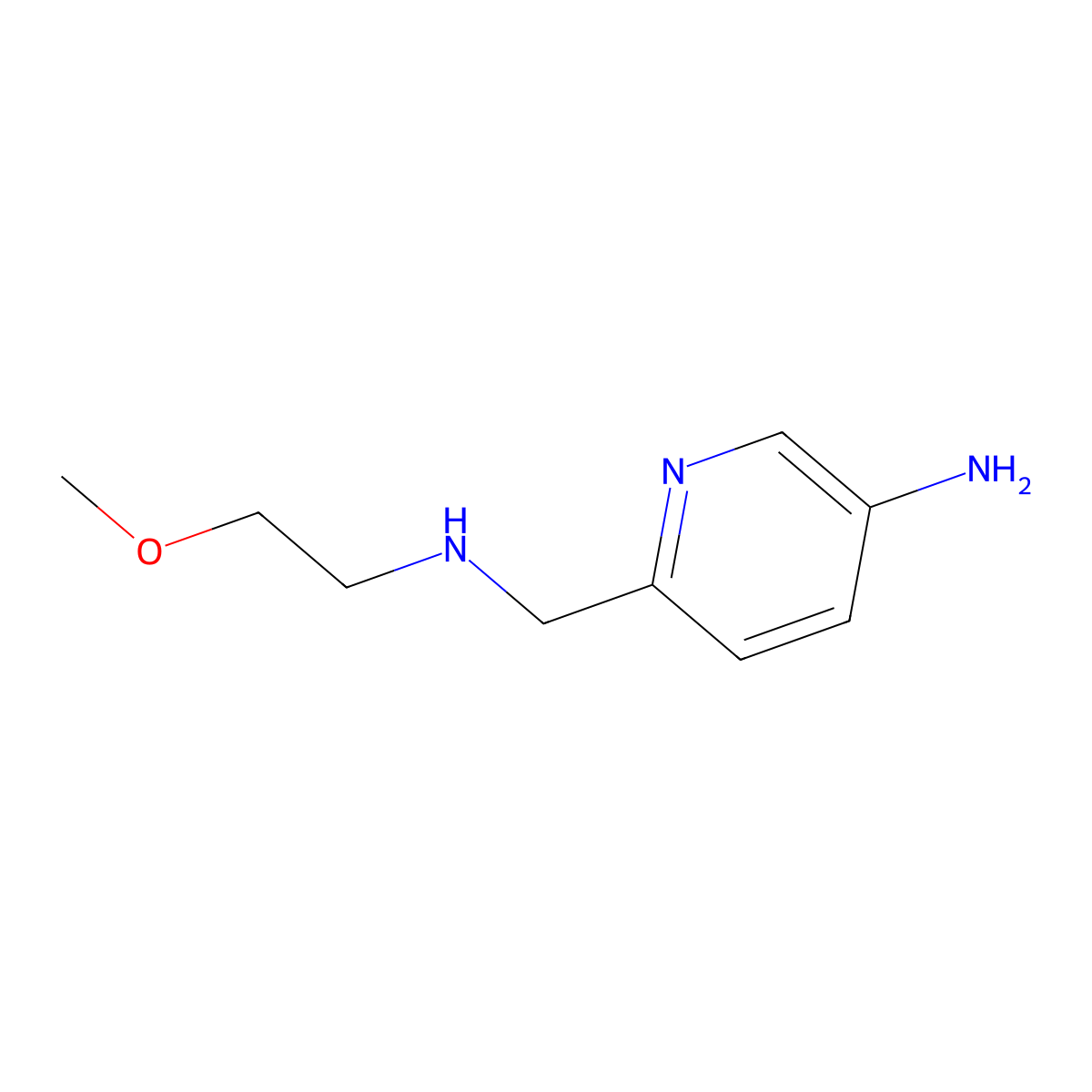 6-{[(2-Methoxyethyl)amino]methyl}pyridin-3-amine molecular structure, CAS 1419604-25-3