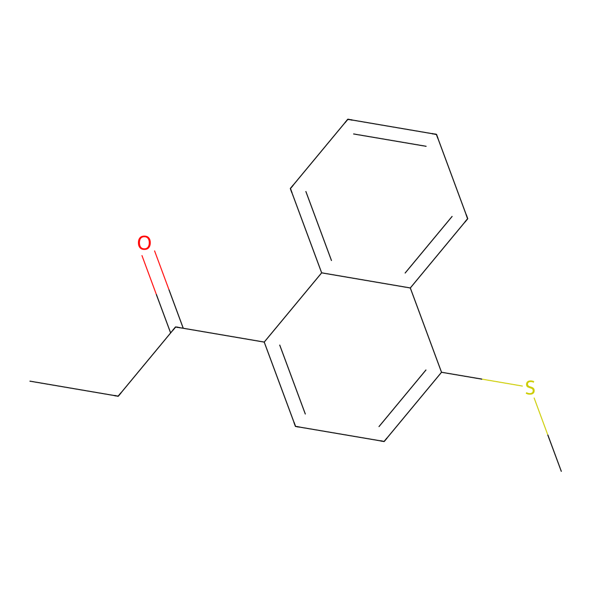 1-[4-(Methylsulfanyl)naphthalen-1-yl]propan-1-one molecular structure, CAS 141968-74-3