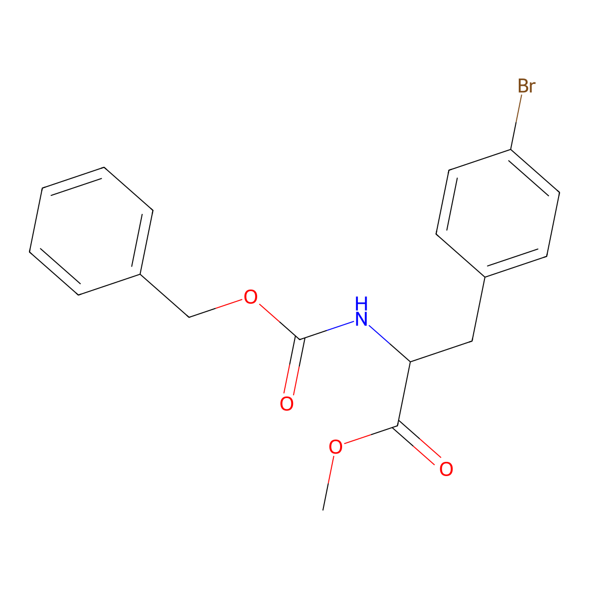 methyl (2R)-2-{[(benzyloxy)carbonyl]amino}-3-(4-bromophenyl)propanoate molecular structure, CAS 141970-73-2