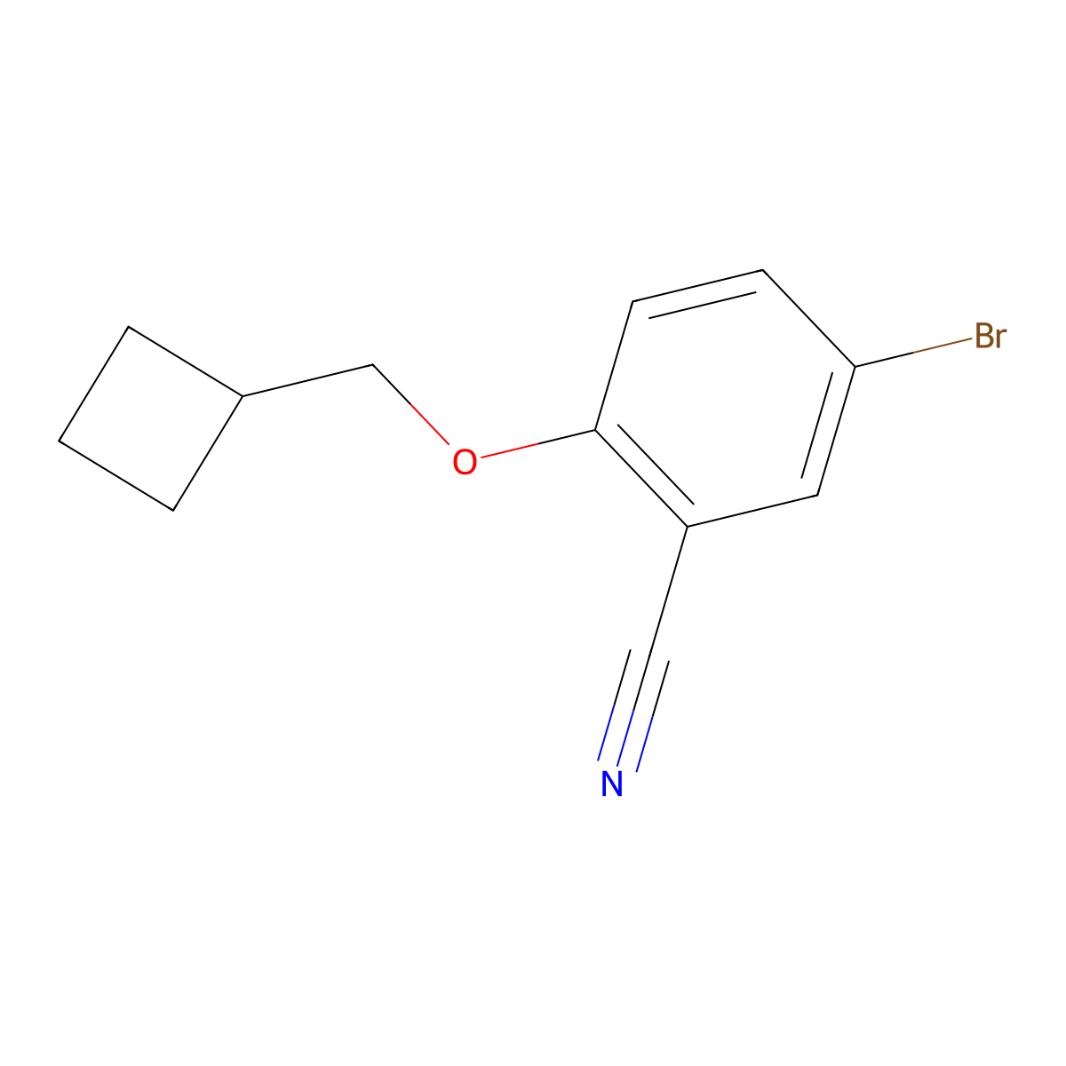5-Bromo-2-(cyclobutylmethoxy)benzonitrile molecular structure, CAS 1419747-72-0