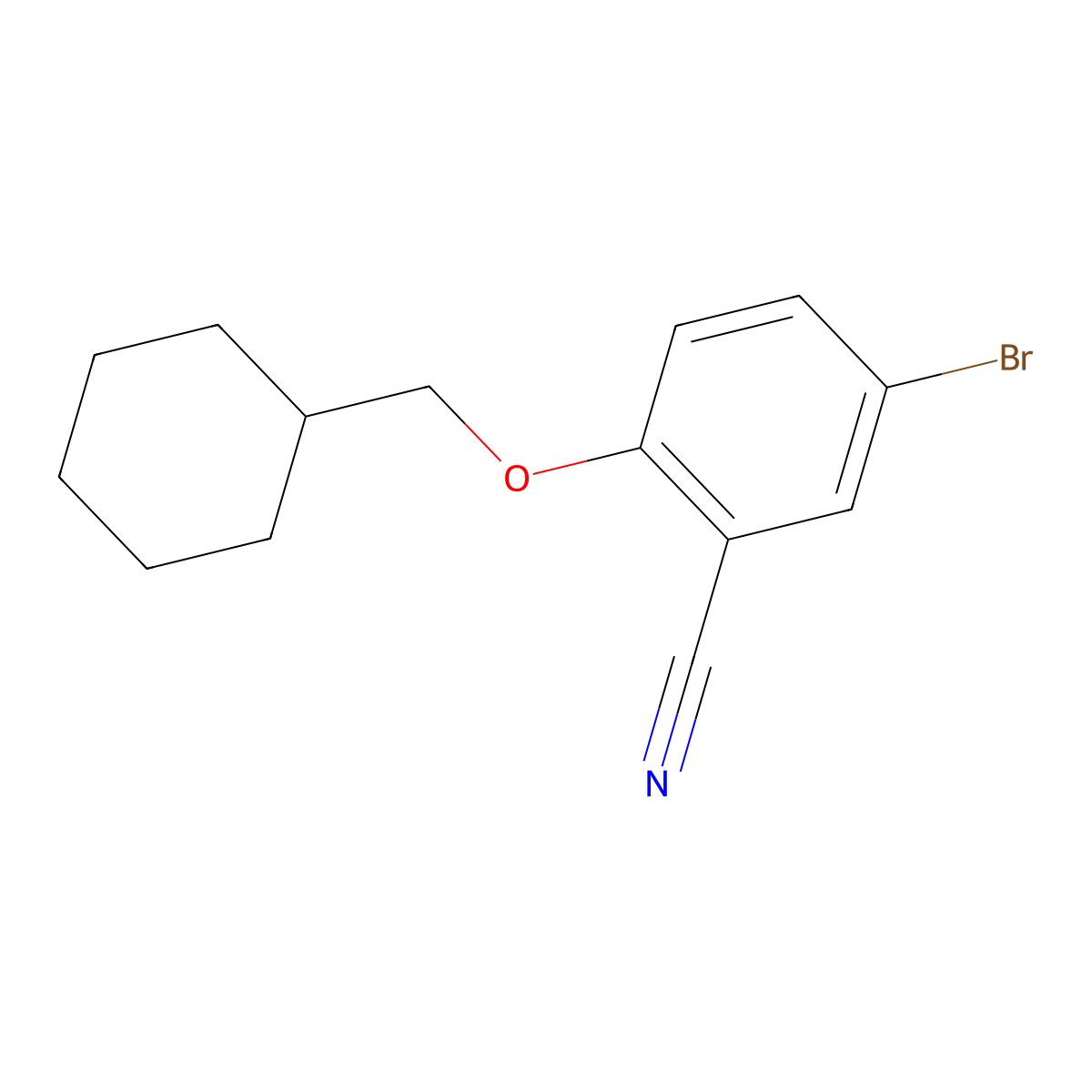 5-Bromo-2-(cyclohexylmethoxy)benzonitrile molecular structure, CAS 1419747-76-4
