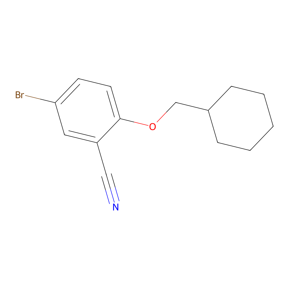 5-Bromo-2-(cyclohexylmethoxy)benzonitrile molecular structure, CAS 1419747-76-4