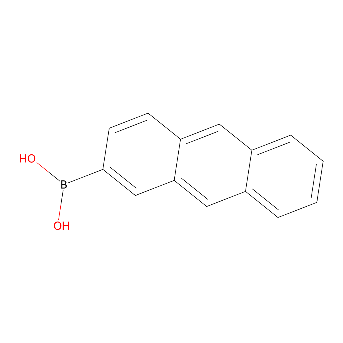 2-Anthraceneboronic Acid (contains varying amounts of Anhydride) molecular structure, CAS 141981-64-8