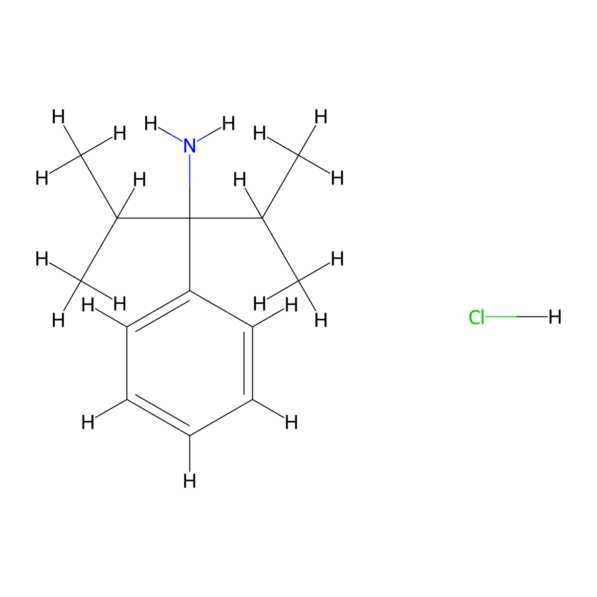 2,4-Dimethyl-3-phenylpentan-3-amine hydrochloride molecular structure, CAS 141983-78-0