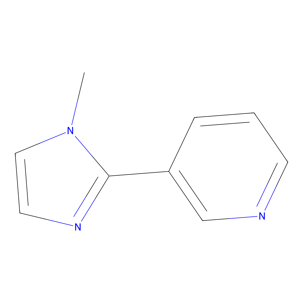 3-(1-methyl-1H-imidazol-2-yl)pyridine molecular structure, CAS 141989-37-9