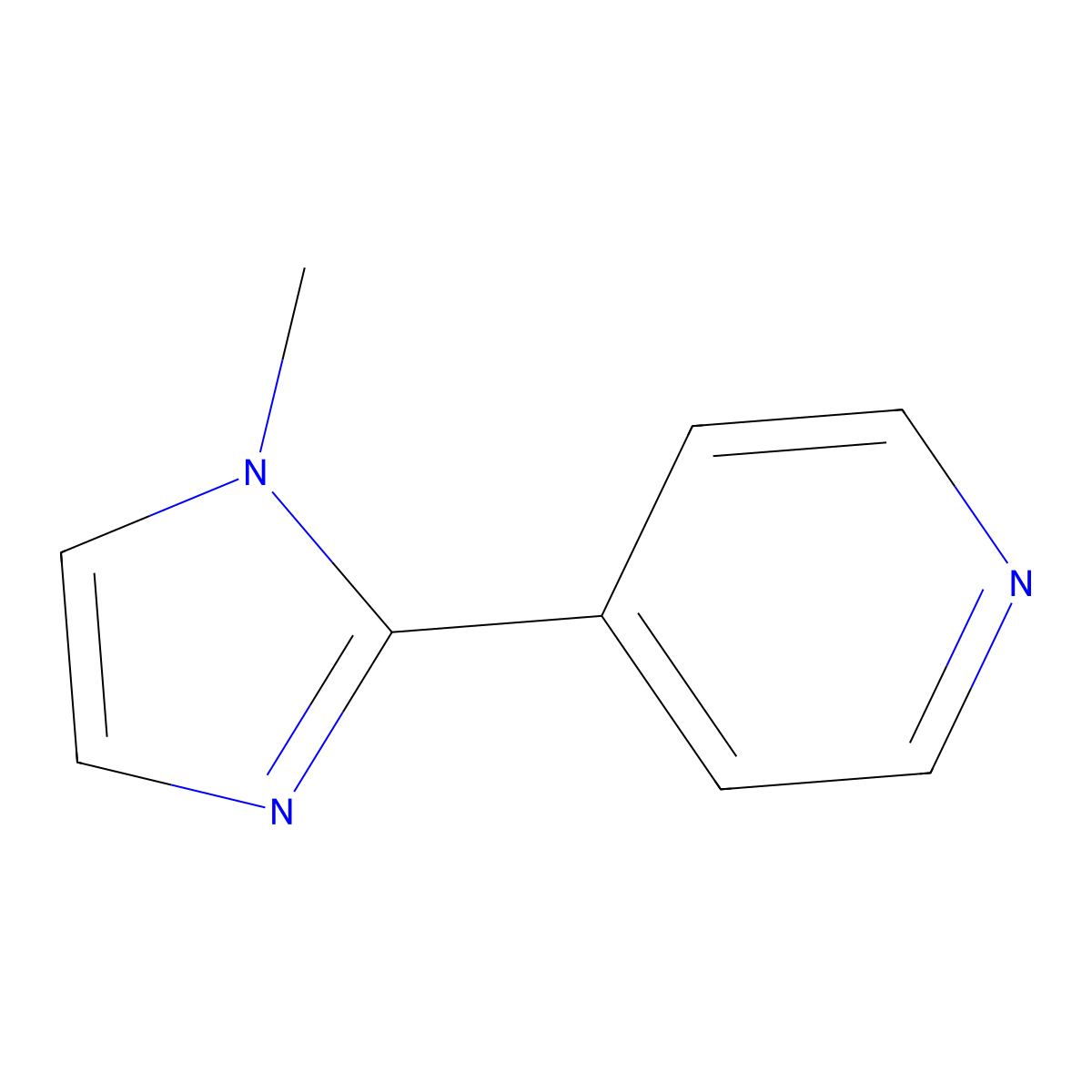 4-(1-methyl-1H-imidazol-2-yl)pyridine molecular structure, CAS 141989-38-0
