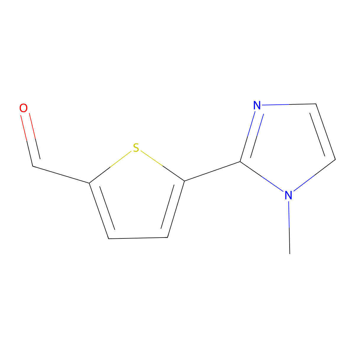 5-(1-Methyl-1H-imidazol-2-YL)thiophene-2-carbaldehyde molecular structure, CAS 141989-43-7