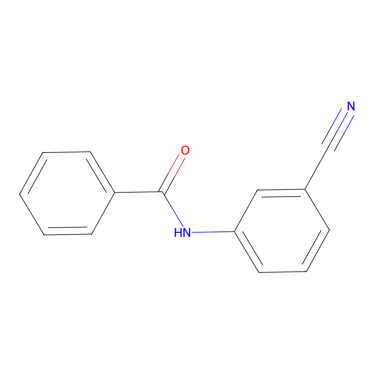 N-(3-cyanophenyl)benzamide molecular structure, CAS 141990-91-2