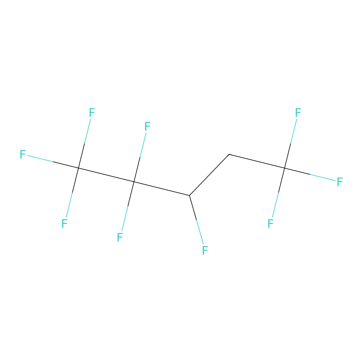 Nonafluoropentane molecular structure, CAS 141993-31-9