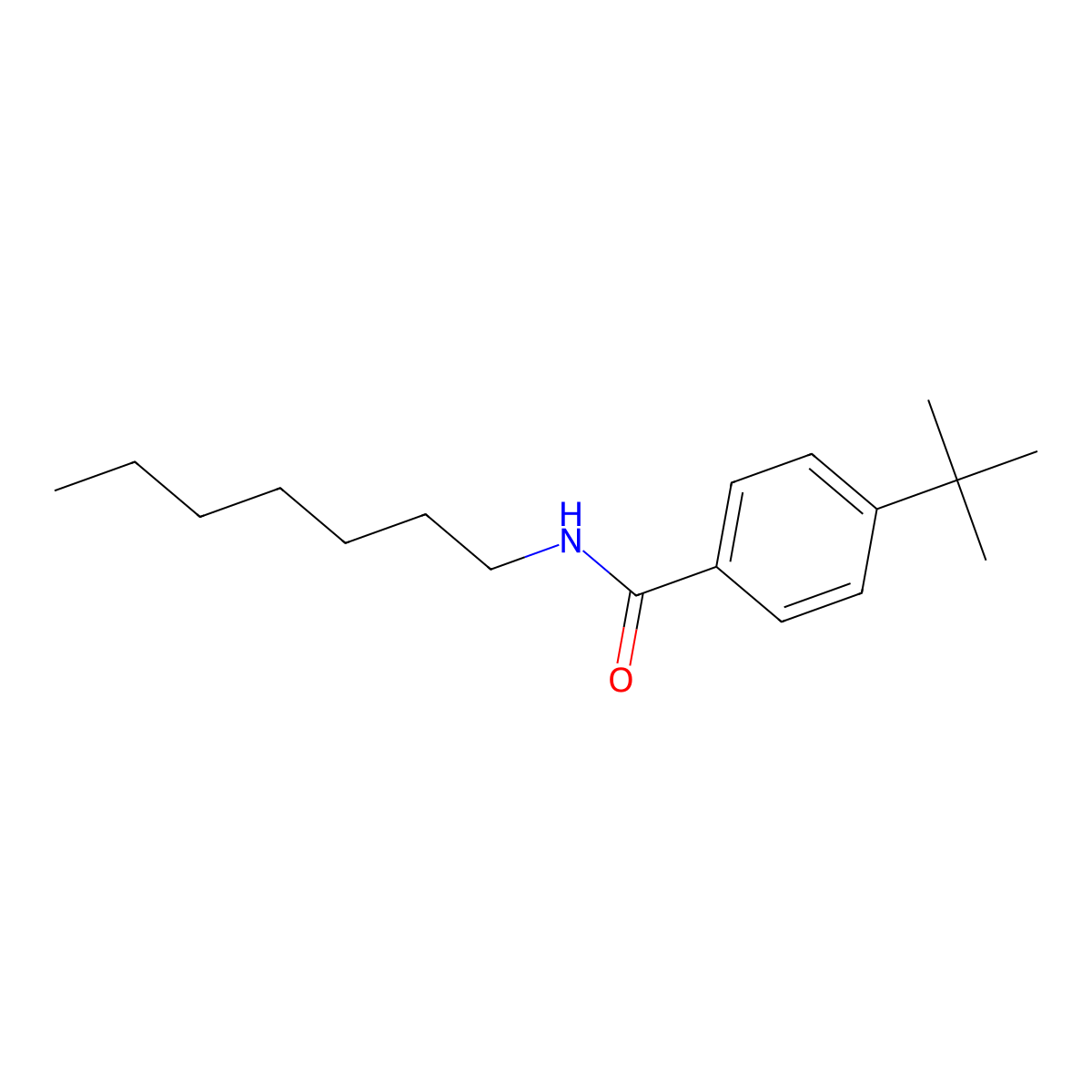 4-Tert-butyl-N-heptylbenzamide molecular structure, CAS 141993-73-9