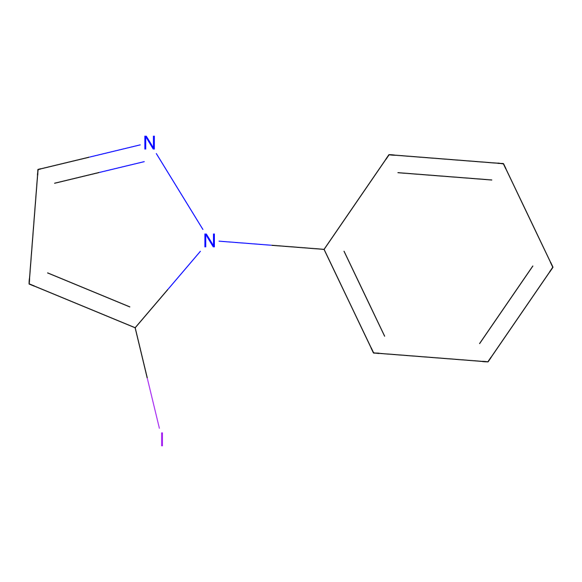 5-Iodo-1-phenyl-1H-pyrazole molecular structure, CAS 141998-92-7