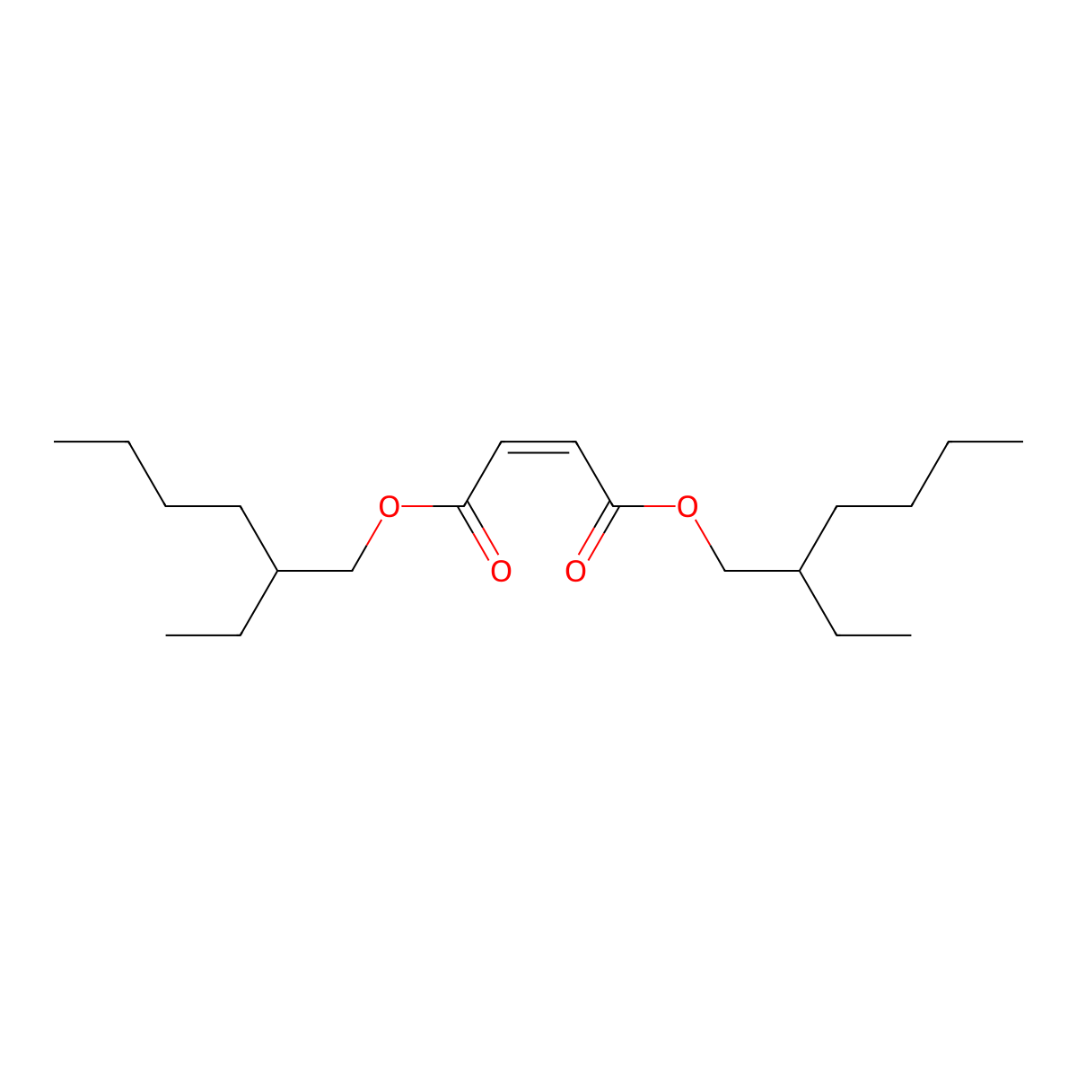 Di-2-ethylhexyl maleate molecular structure, CAS 142-16-5