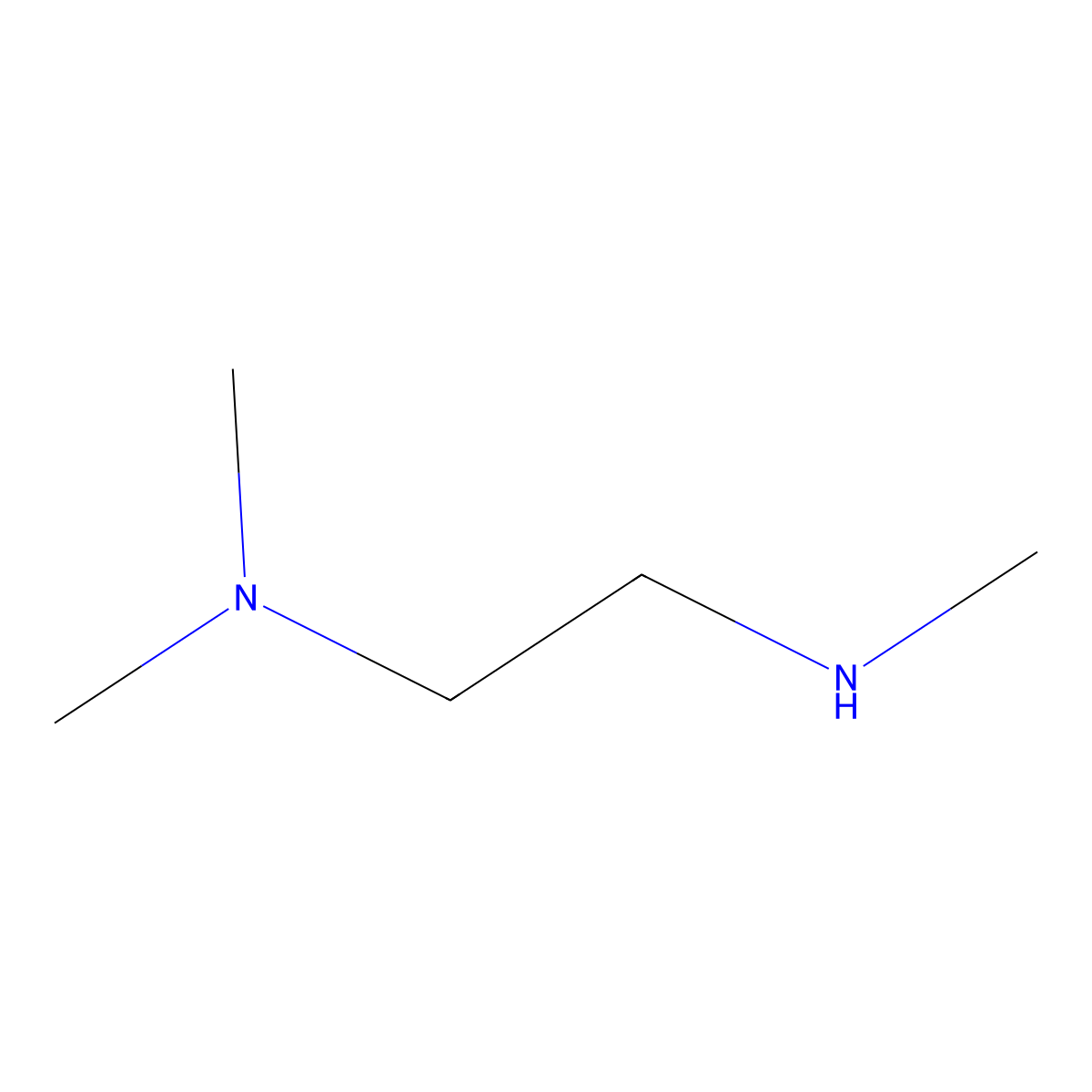 1,2-Ethanediamine, N1,N1,N2-trimethyl- molecular structure, CAS 142-25-6