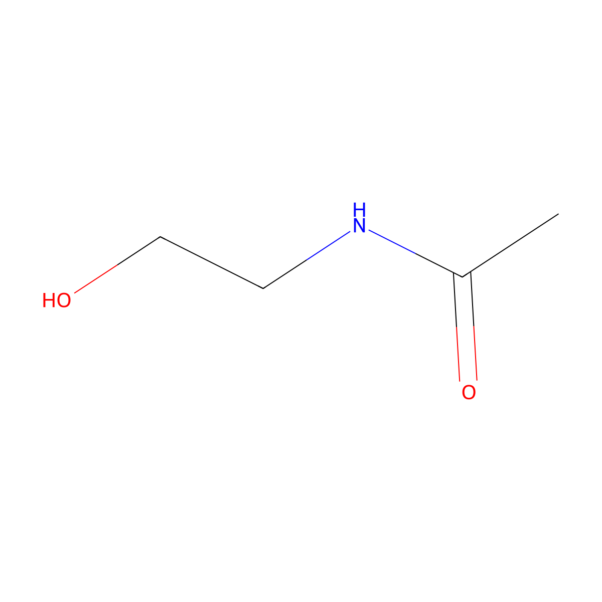 Acetylethanolamine molecular structure, CAS 142-26-7