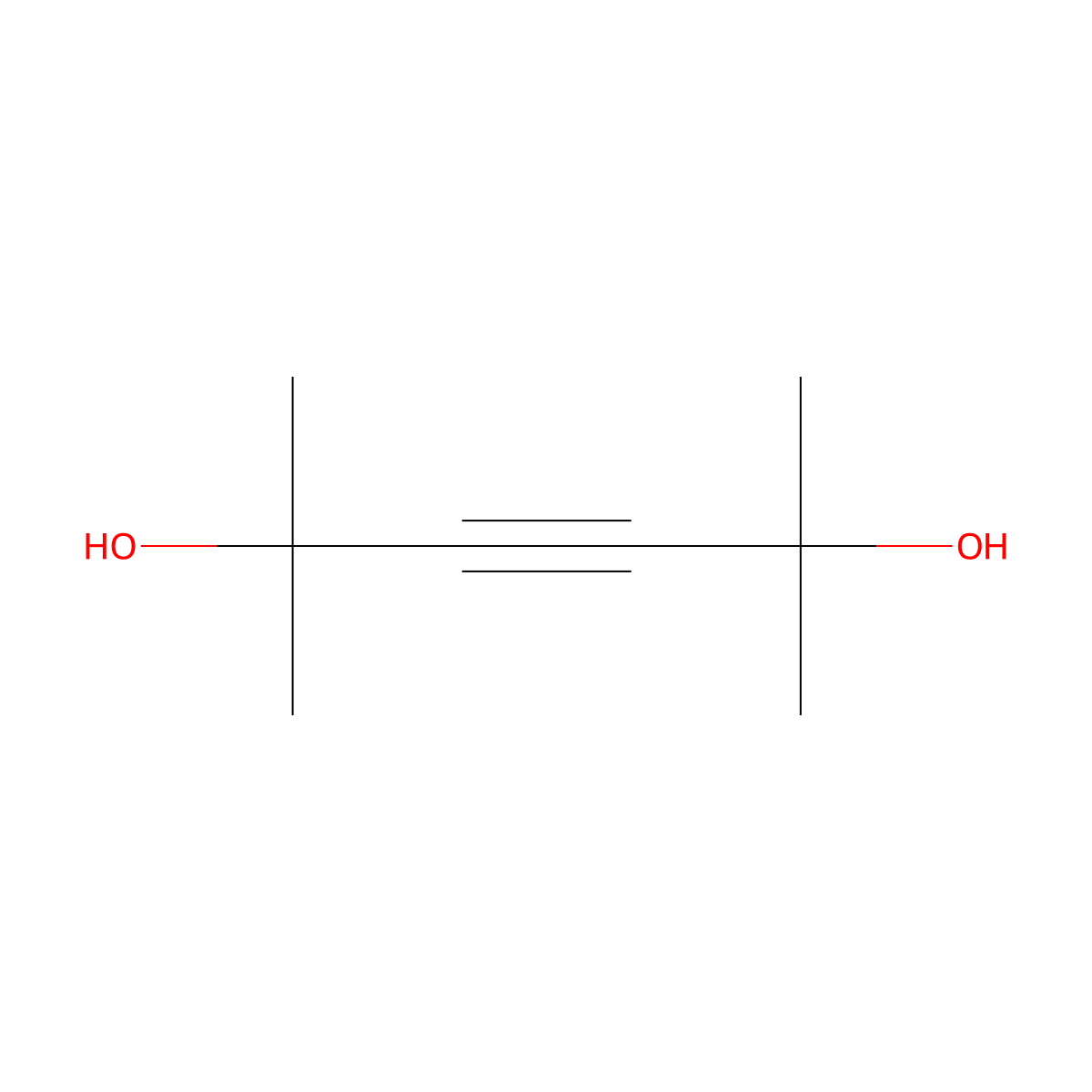 2,5-Dimethyl-3-hexyne-2,5-diol molecular structure, CAS 142-30-3