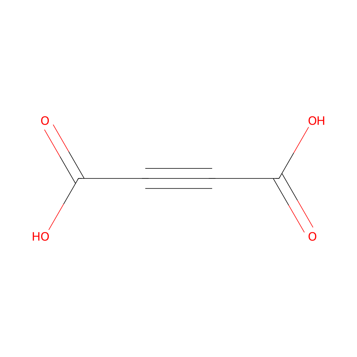 2-Butynedioic acid molecular structure, CAS 142-45-0