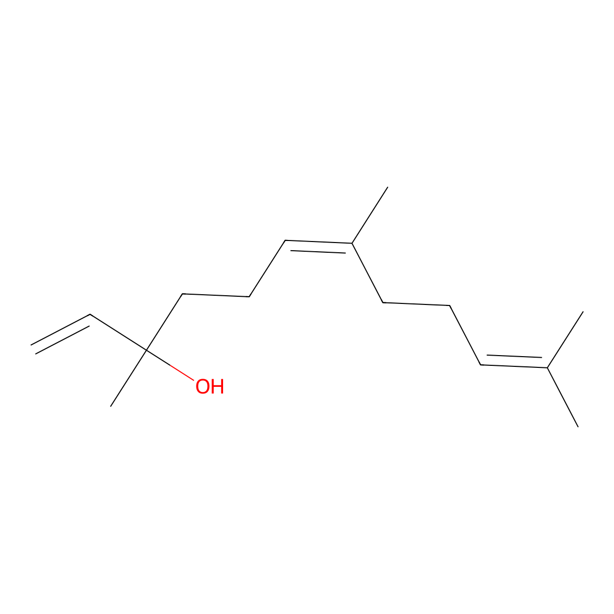 3,7,11-Trimethyldodeca-1,6,10-trien-3-ol molecular structure, CAS 142-50-7