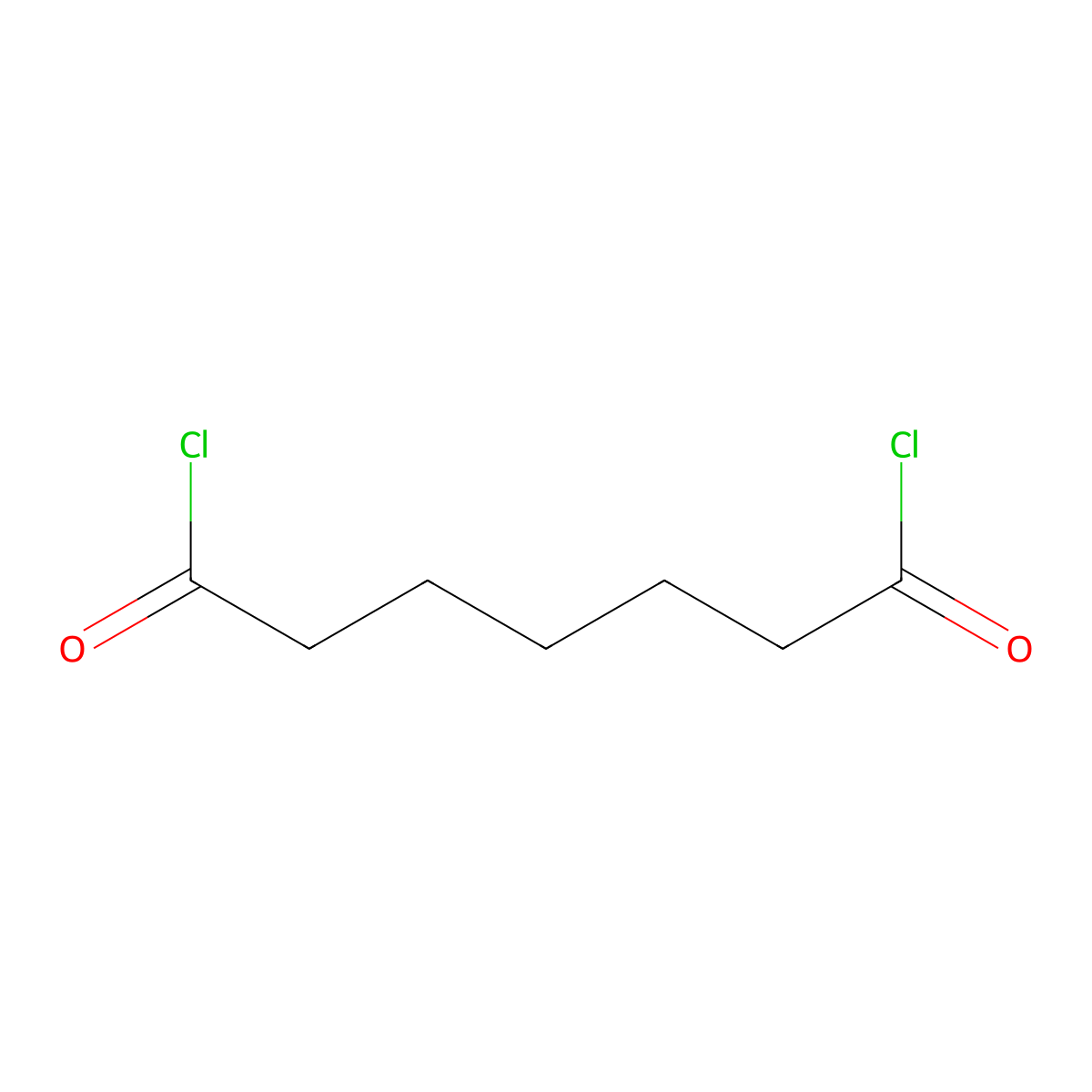 Heptanedioyl dichloride molecular structure, CAS 142-79-0