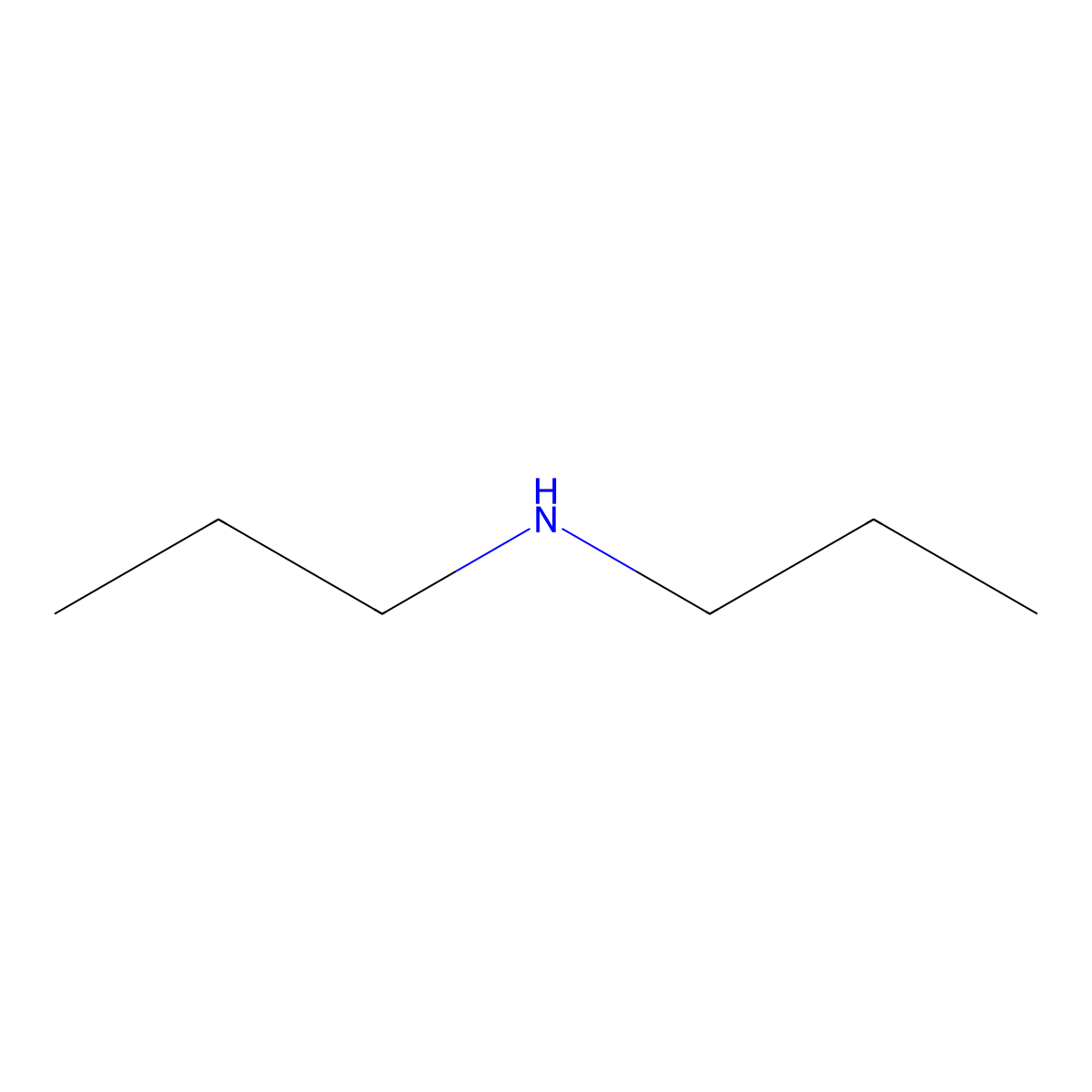 Dipropylamine molecular structure, CAS 142-84-7