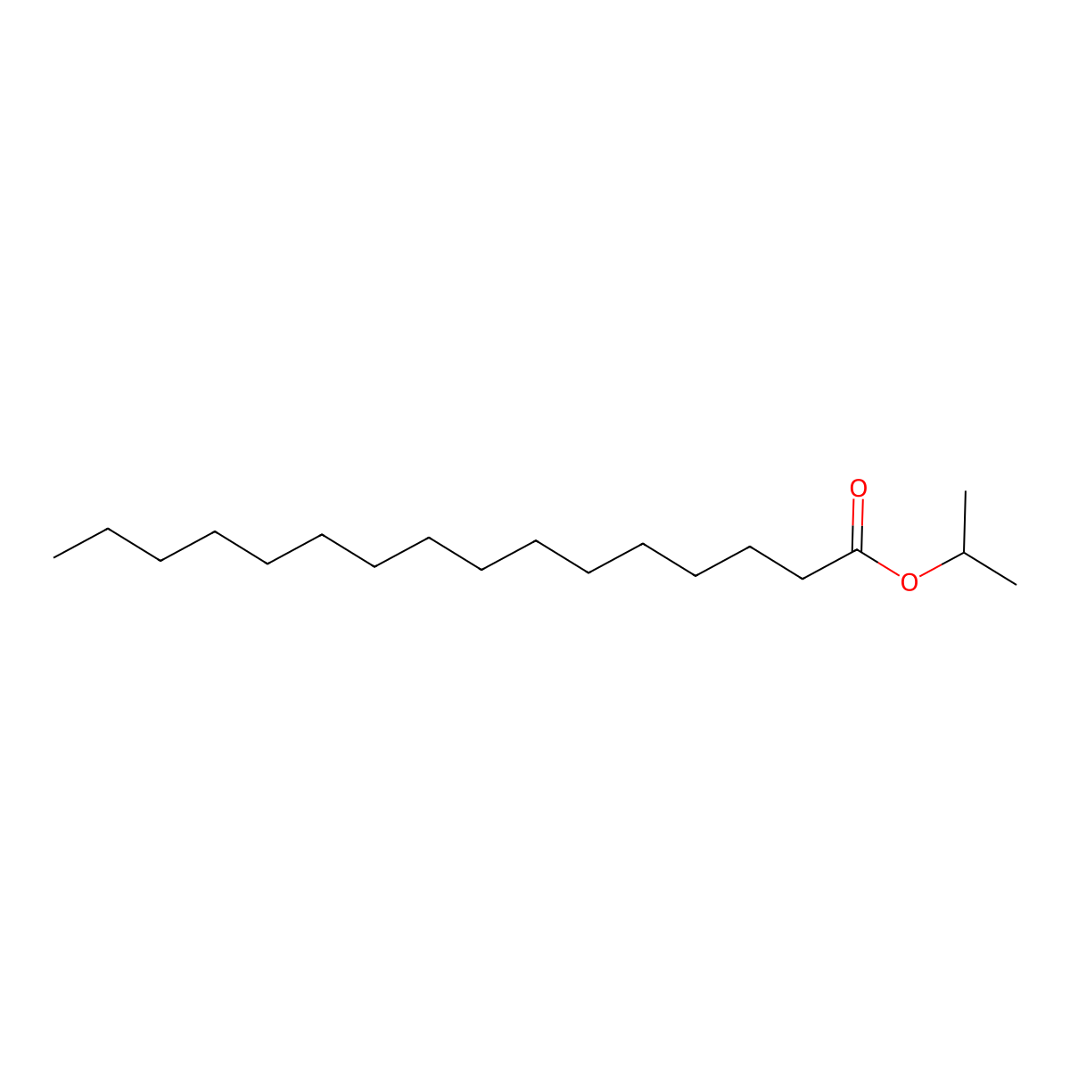 Isopropyl Palmitate molecular structure, CAS 142-91-6