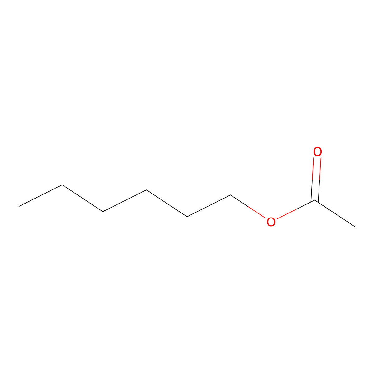 Hexyl Acetate molecular structure, CAS 142-92-7
