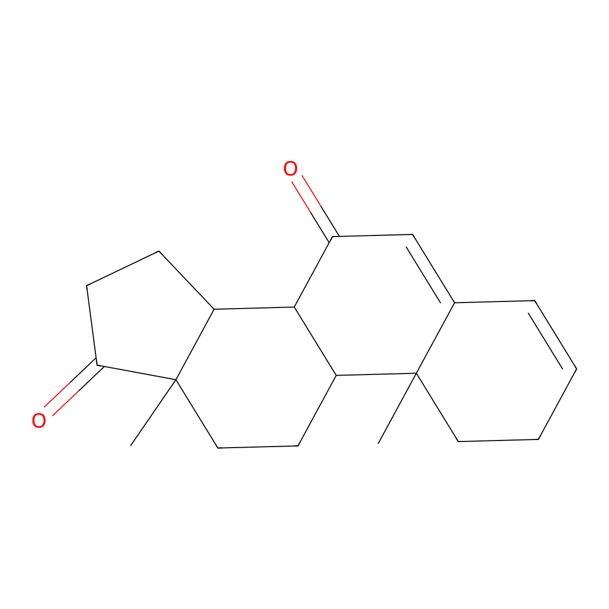 Androsta-3,5-diene-7,17-dione molecular structure, CAS 1420-49-1