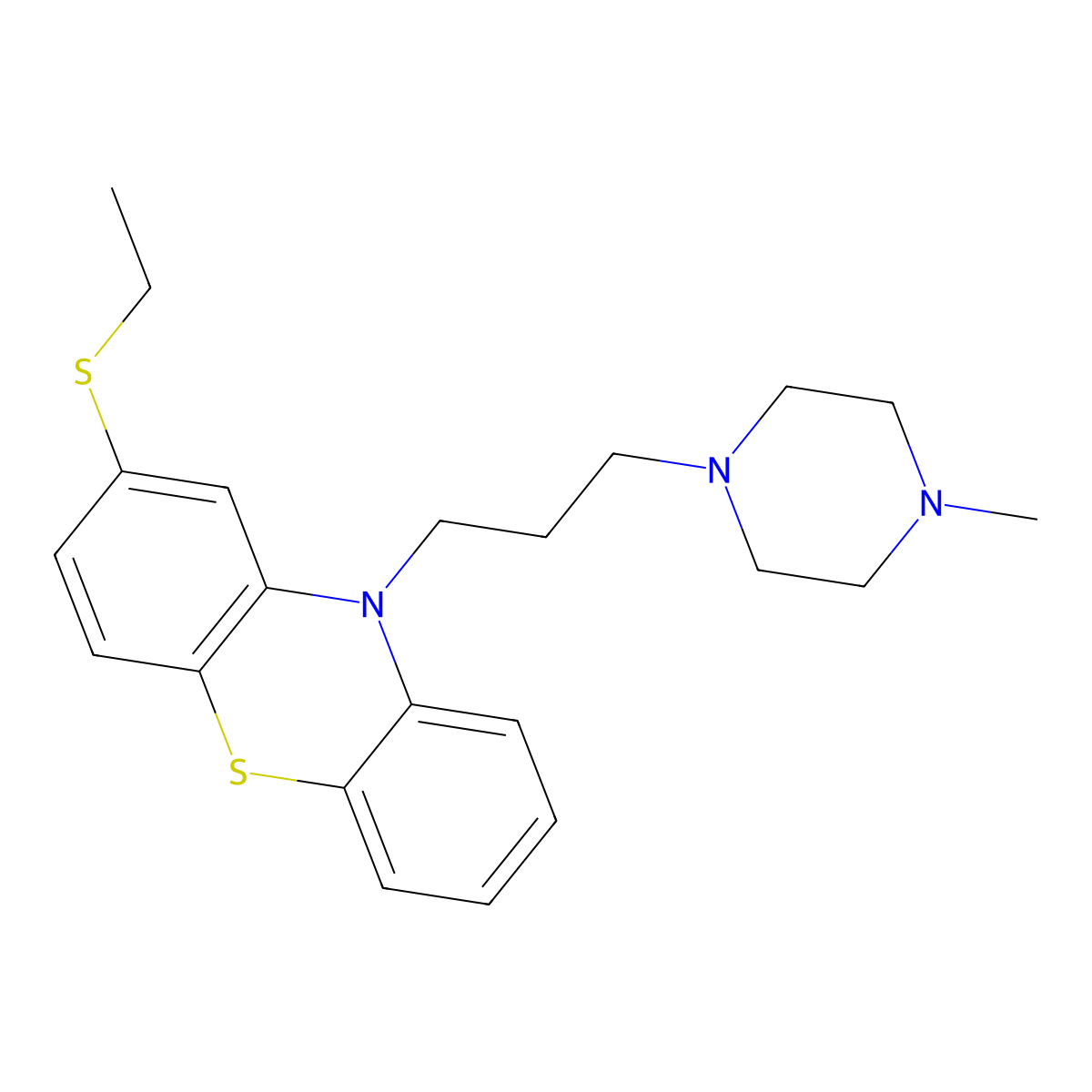 Thiethylperazine molecular structure, CAS 1420-55-9