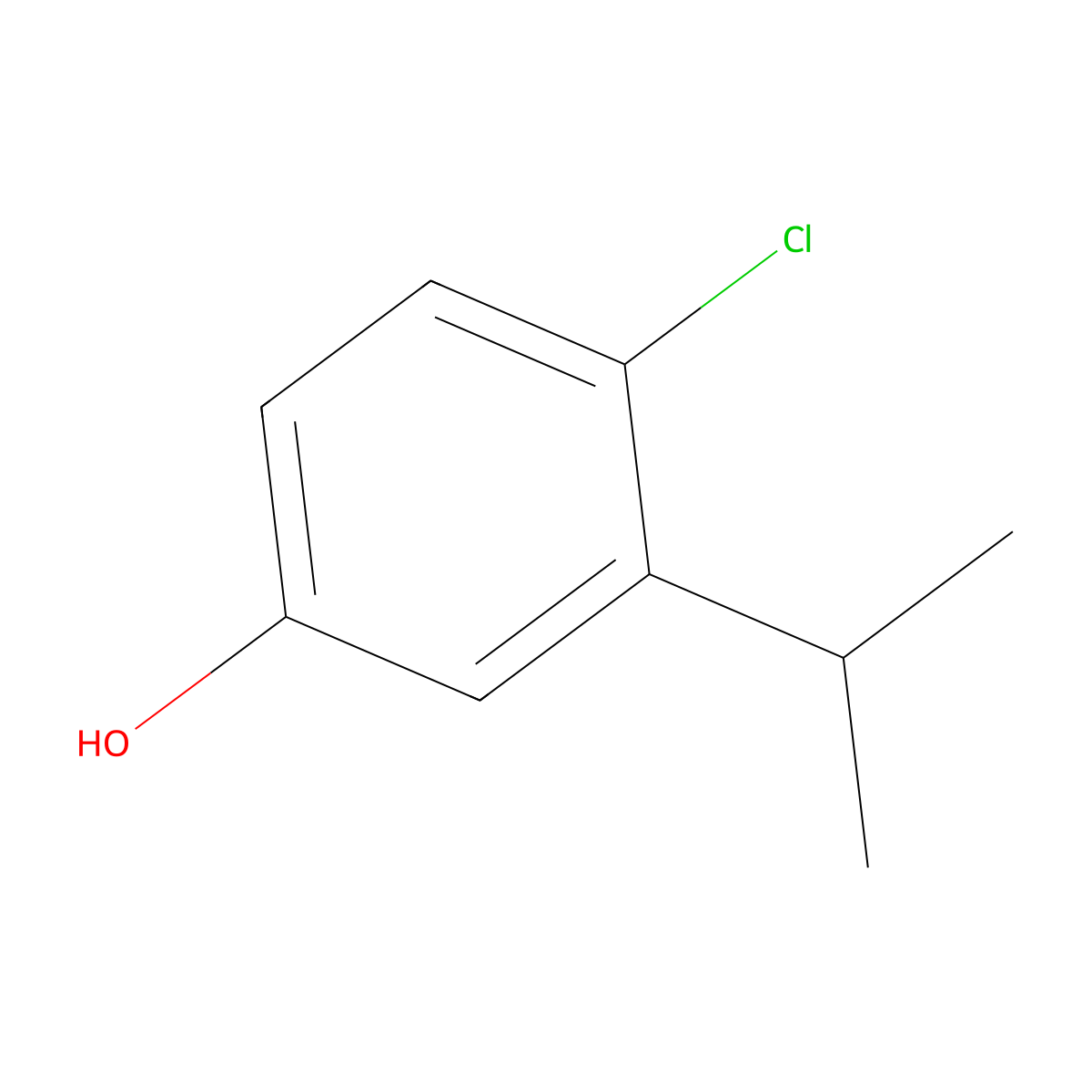 4-Chloro-3-isopropylphenol molecular structure, CAS 14200-19-2