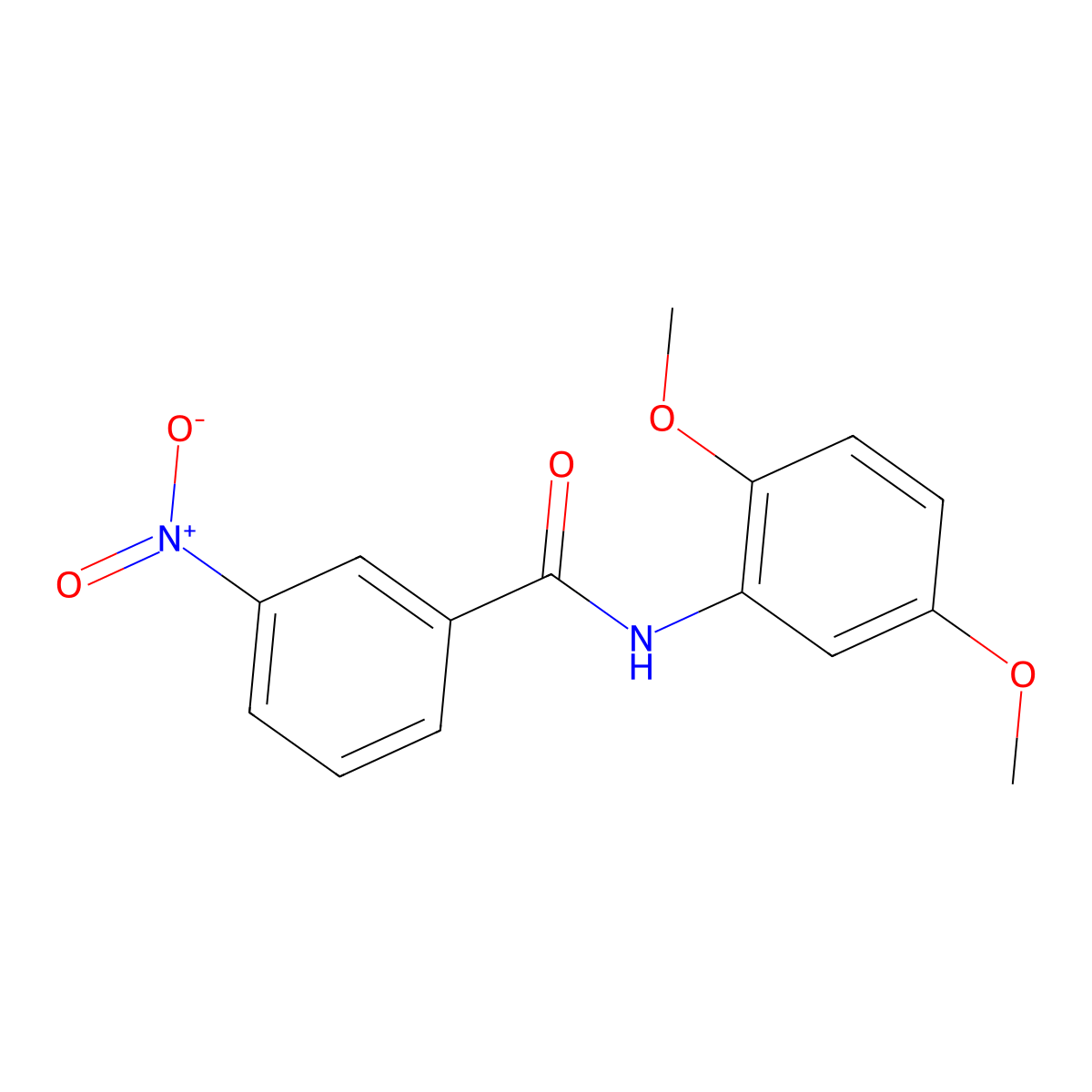 N-(2,5-dimethoxyphenyl)-3-nitrobenzamide molecular structure, CAS 142000-62-2