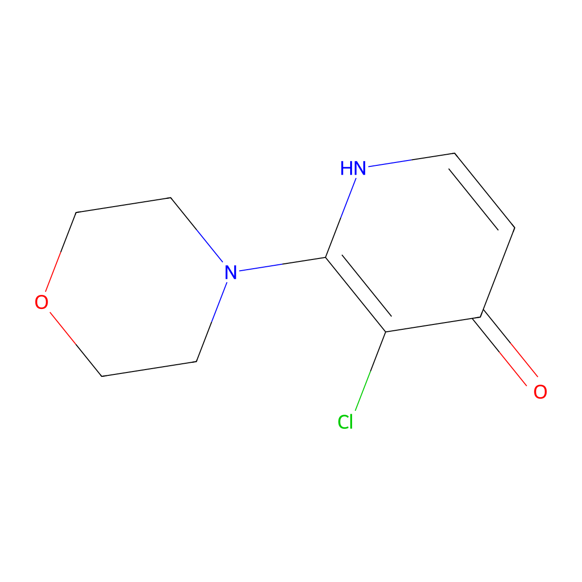 3-Chloro-2-(morpholin-4-yl)pyridin-4-ol molecular structure, CAS 1420034-39-4