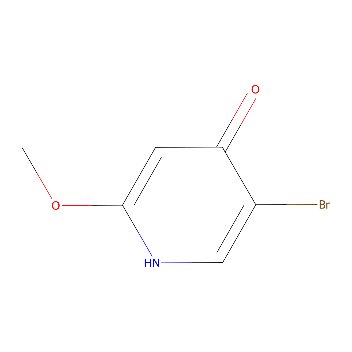 5-Bromo-2-methoxypyridin-4-ol molecular structure, CAS 1420034-40-7
