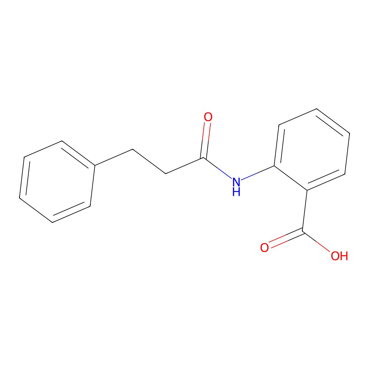 2-(3-Phenylpropanamido)benzoic acid molecular structure, CAS 142005-11-6