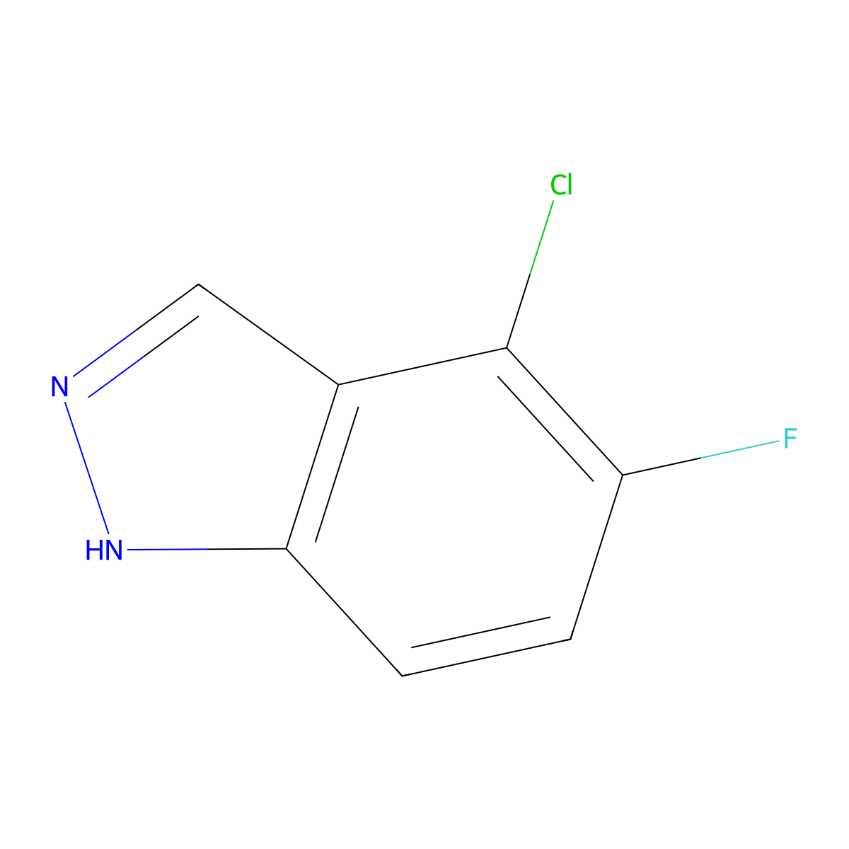 4-Chloro-5-fluoro-1H-indazole molecular structure, CAS 1420068-88-7