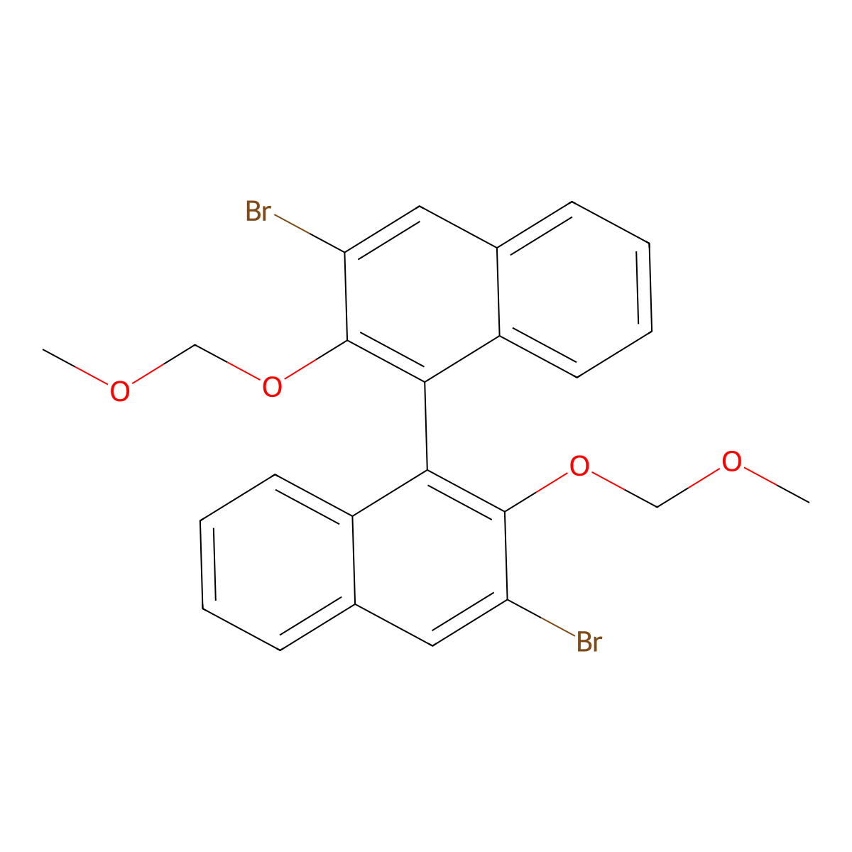 (S)-3,3'-Dibromo-2,2'-bis(methoxymethoxy)-1,1'-binaphthalene molecular structure, CAS 142010-87-5