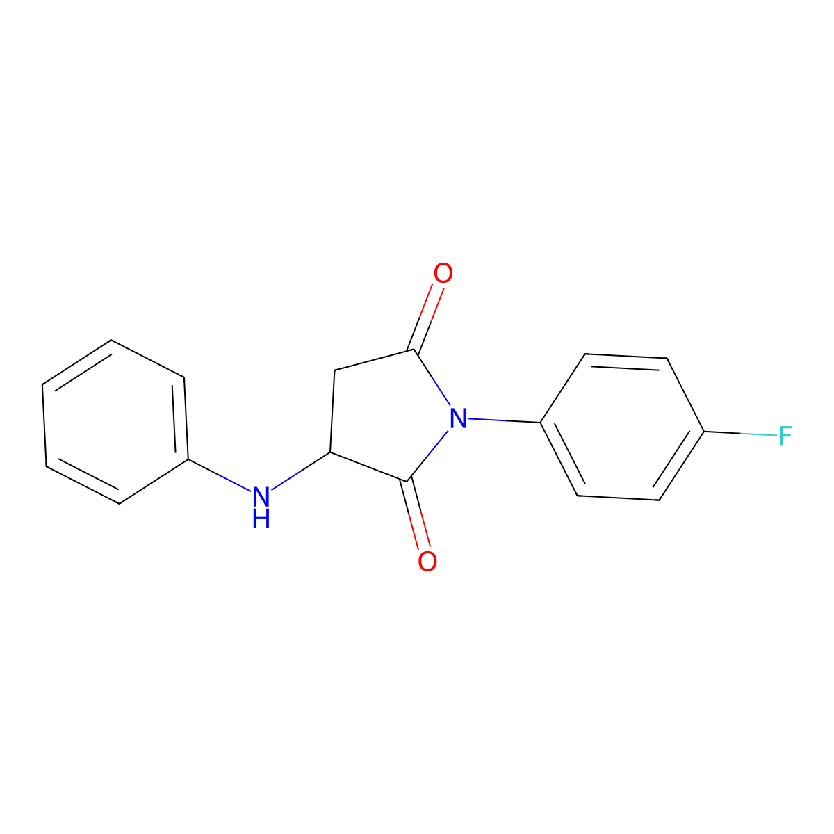 3-Anilino-1-(4-fluorophenyl)pyrrolidine-2,5-dione molecular structure, CAS 142014-00-4