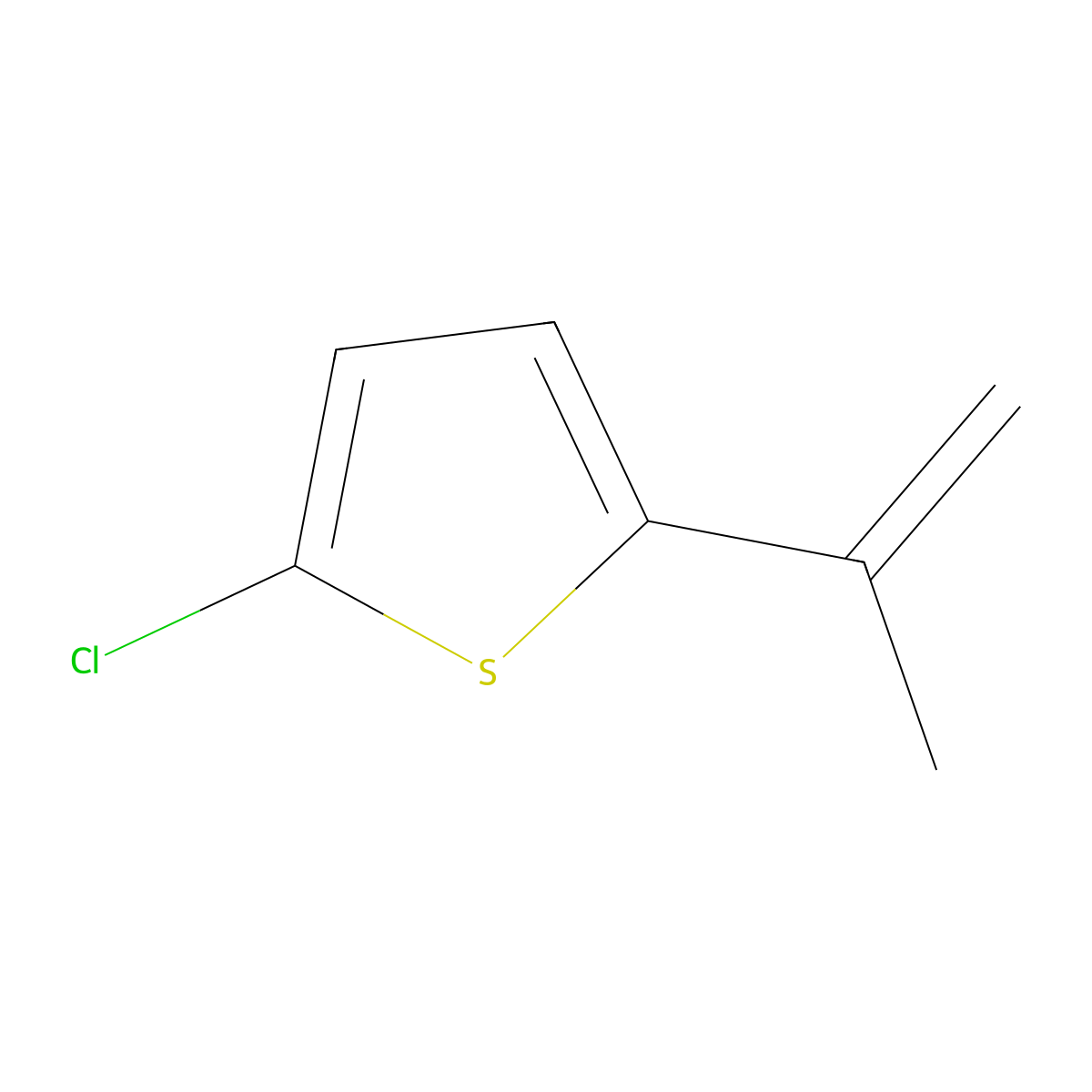 2-Chloro-5-(prop-1-en-2-yl)thiophene molecular structure, CAS 142019-00-9