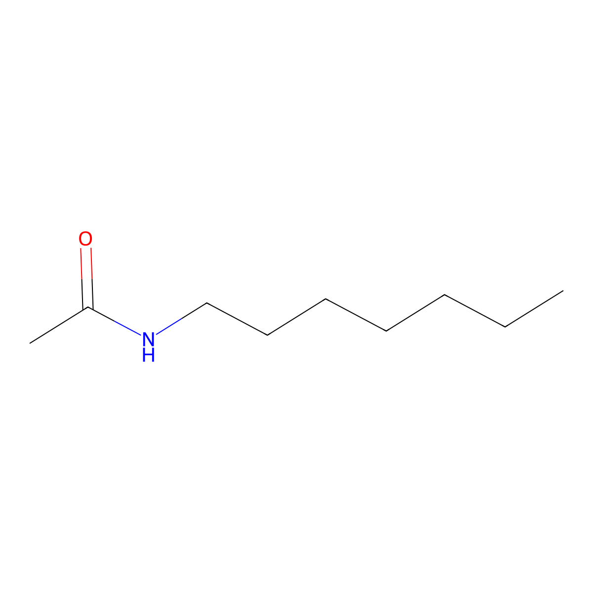 N-heptylacetamide molecular structure, CAS 14202-55-2