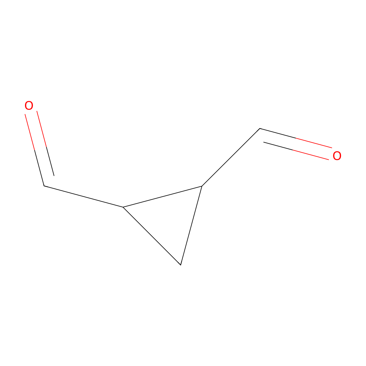 1,2-Cyclopropanedicarboxaldehyde, trans- molecular structure, CAS 14203-00-0