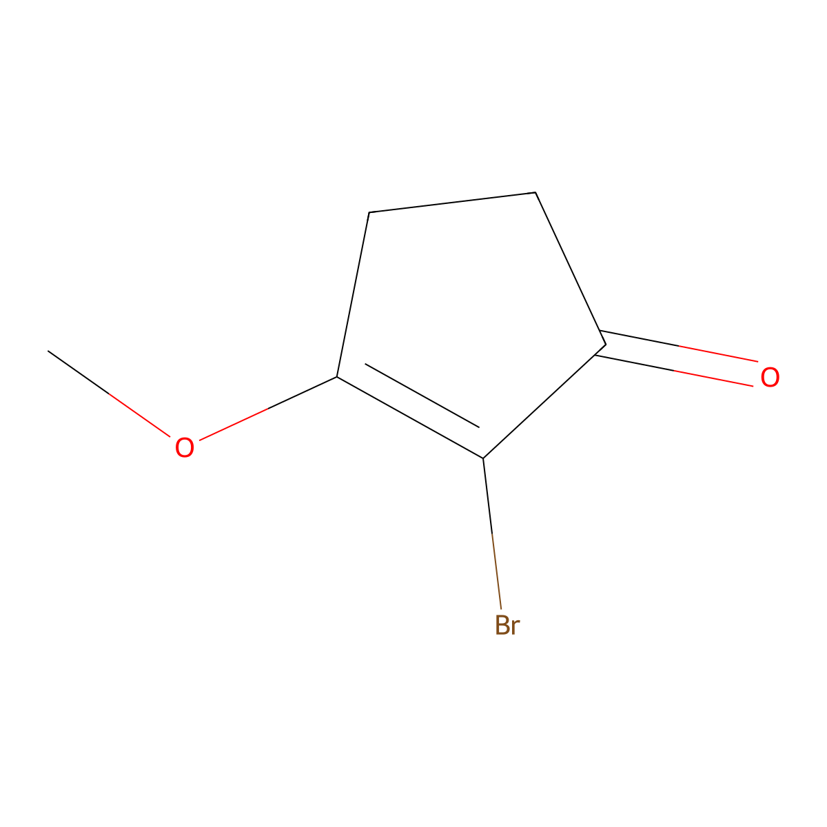 2-Bromo-3-methoxycyclopent-2-enone molecular structure, CAS 14203-25-9