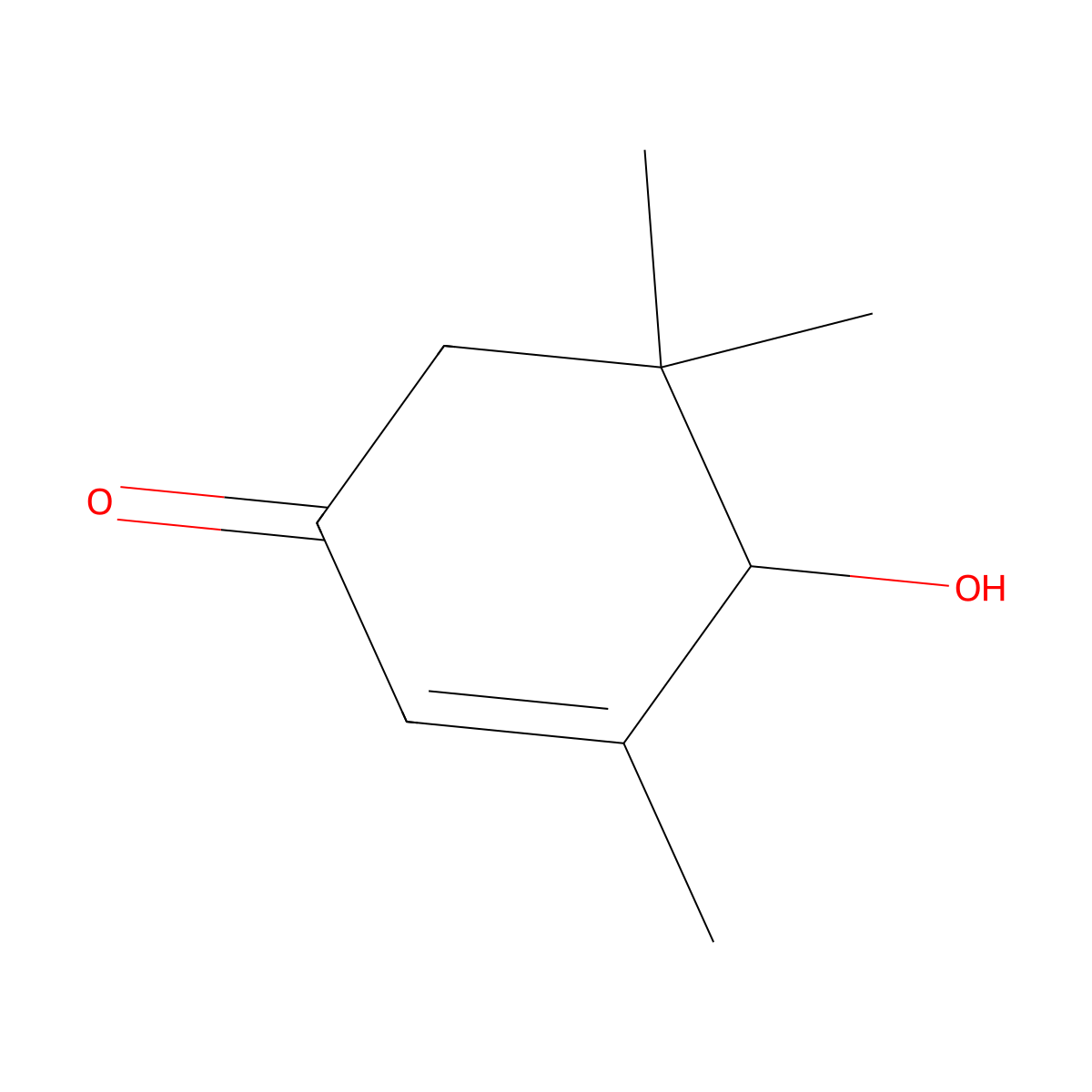 4-Hydroxy-3,5,5-Trimethylcyclohex-2-Enone molecular structure, CAS 14203-59-9