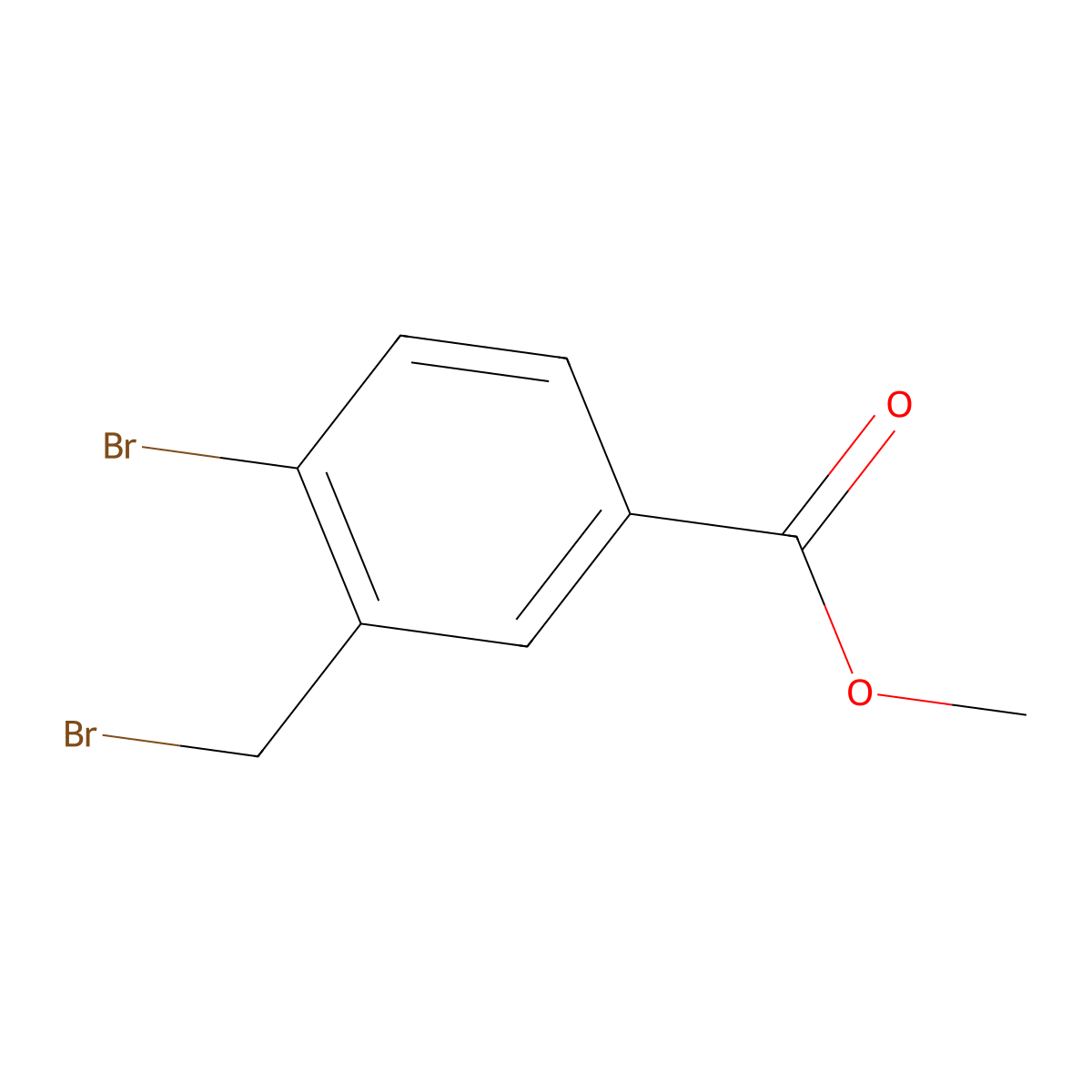 Methyl 4-Bromo-3-(bromomethyl)benzoate molecular structure, CAS 142031-67-2