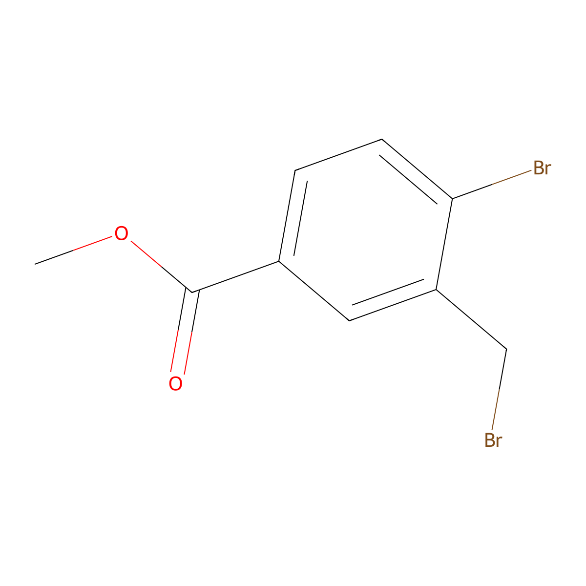 Methyl 4-Bromo-3-(bromomethyl)benzoate molecular structure, CAS 142031-67-2