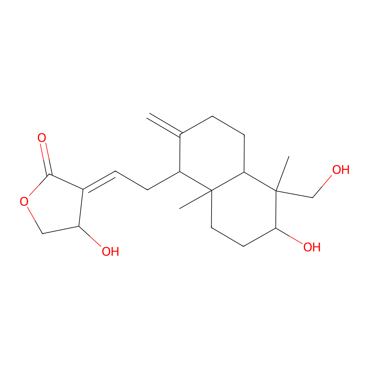 14-Epiandrographolide molecular structure, CAS 142037-79-4