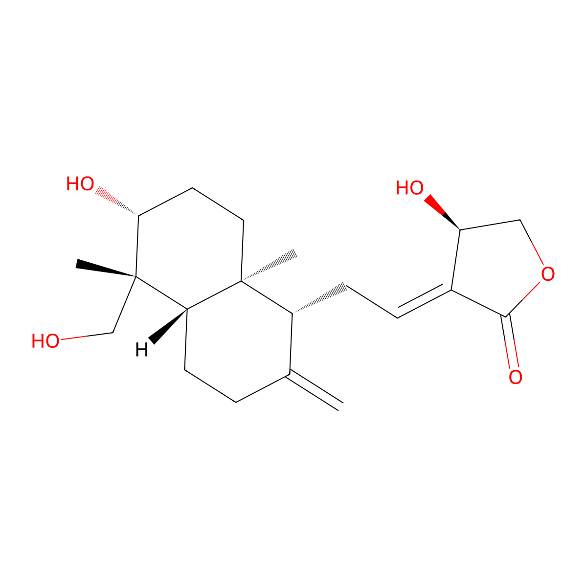 14-Epiandrographolide molecular structure, CAS 142037-79-4
