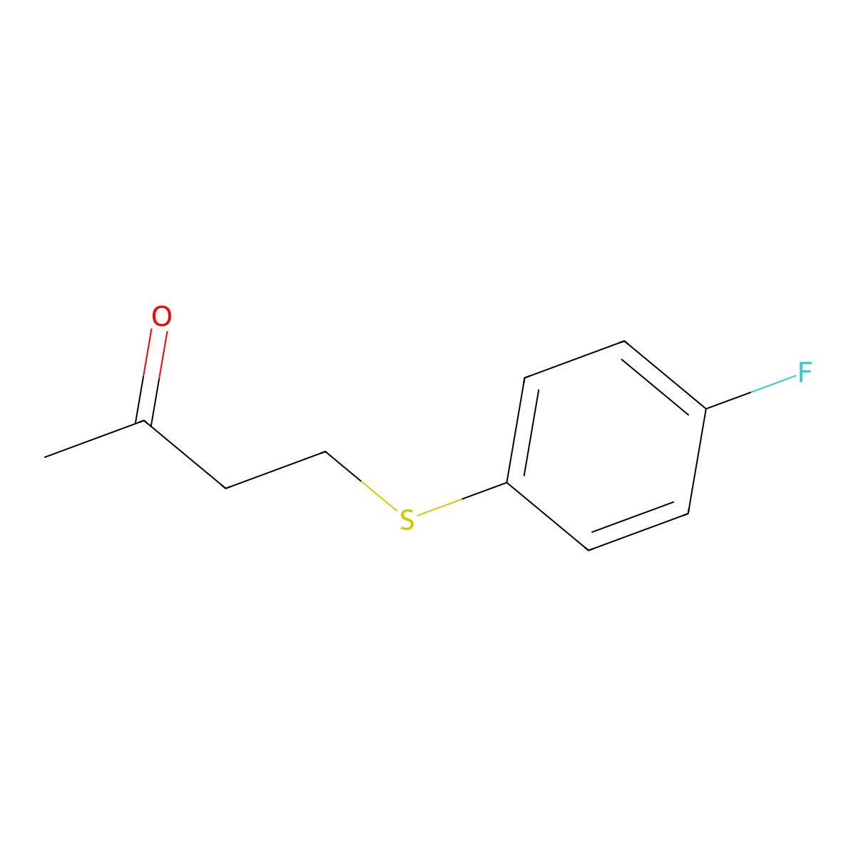 4-[(4-Fluorophenyl)thio]butan-2-one molecular structure, CAS 142038-16-2